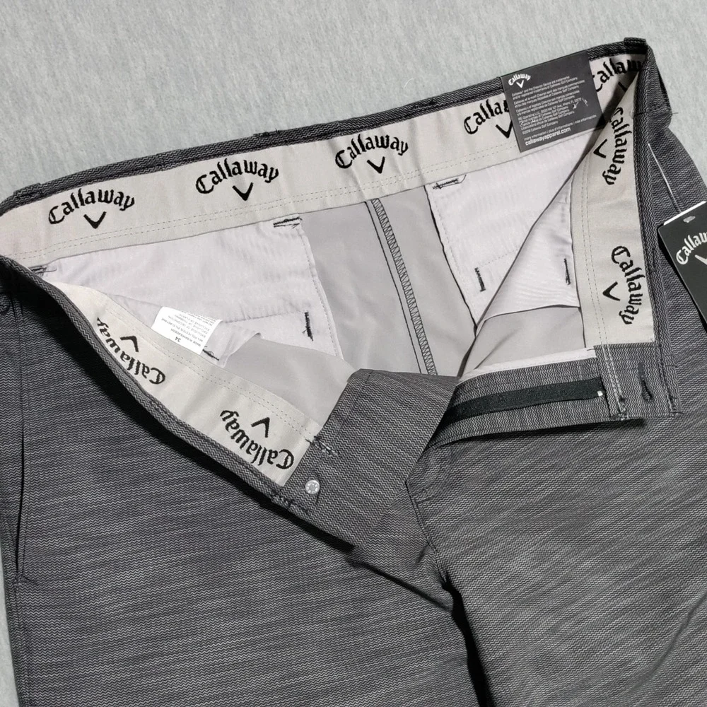 Callaway Men's‎ 34 Opti-Dri Moisture Wicking Stretch Short Caviar Gray NWT